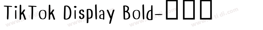 TikTok Display Bold字体转换